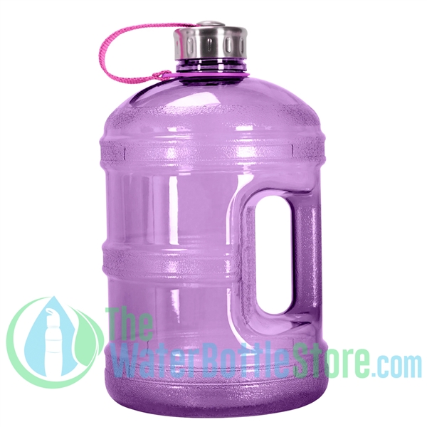 1 Gallon Purple Water Bottle w/ Handle & Steel Cap ...