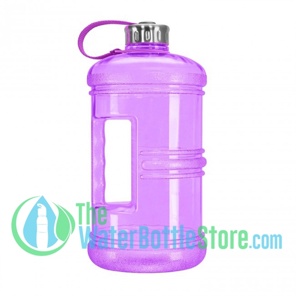 3 Liter 100oz Purple Reusable Water Bottle with Handle Steel Cap ...