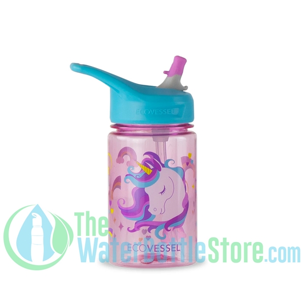 12oz Kids Bottle with Straw Cap - Unicorn